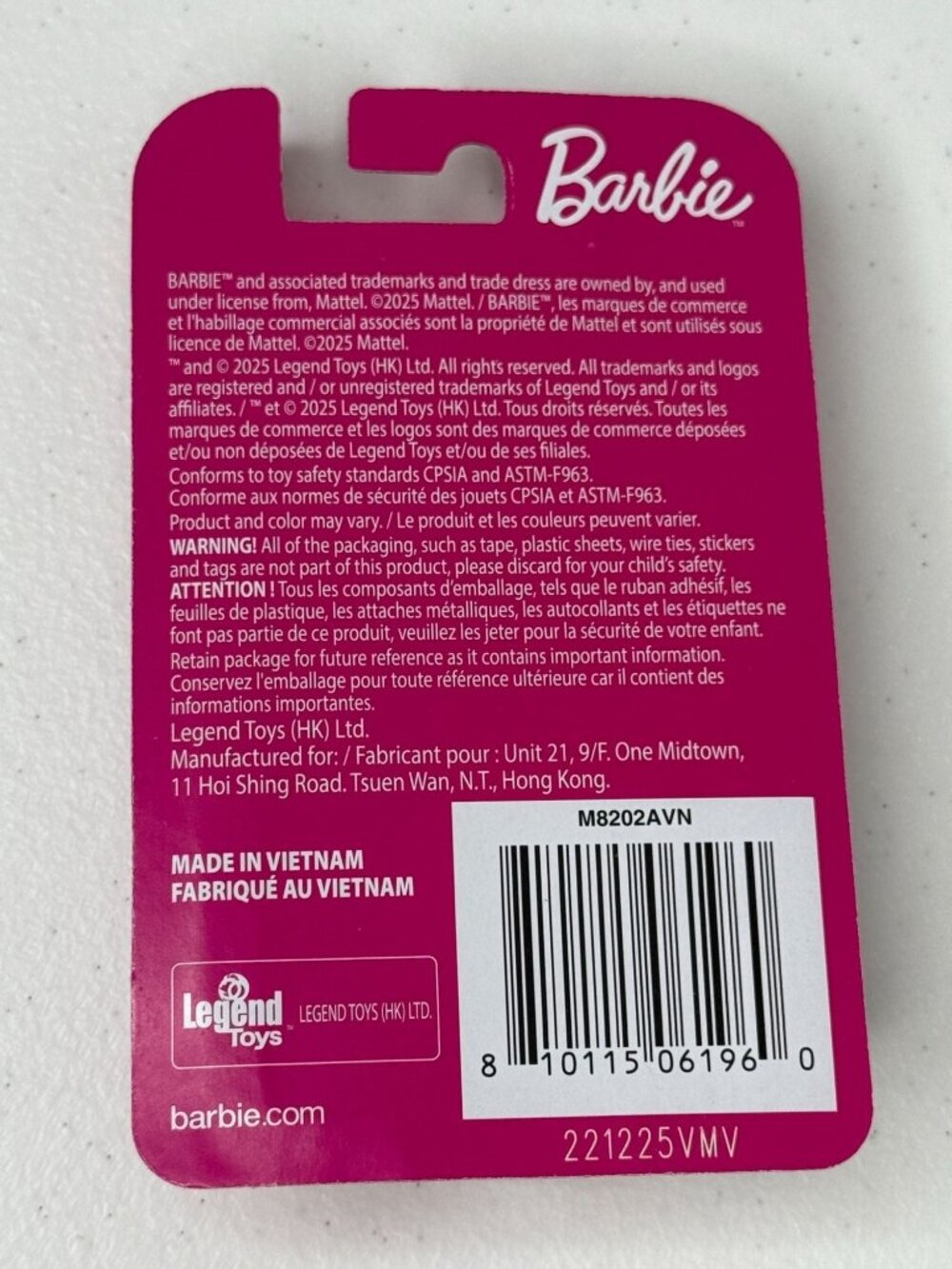 Barbie Mini Figure Blonde Pink Skirt Black White Top New - Picture 2 of 9